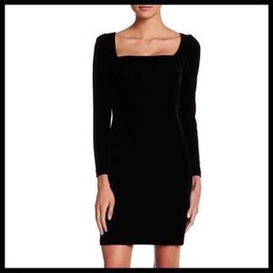 *NWT* Velvet Portrait Neckline Dress